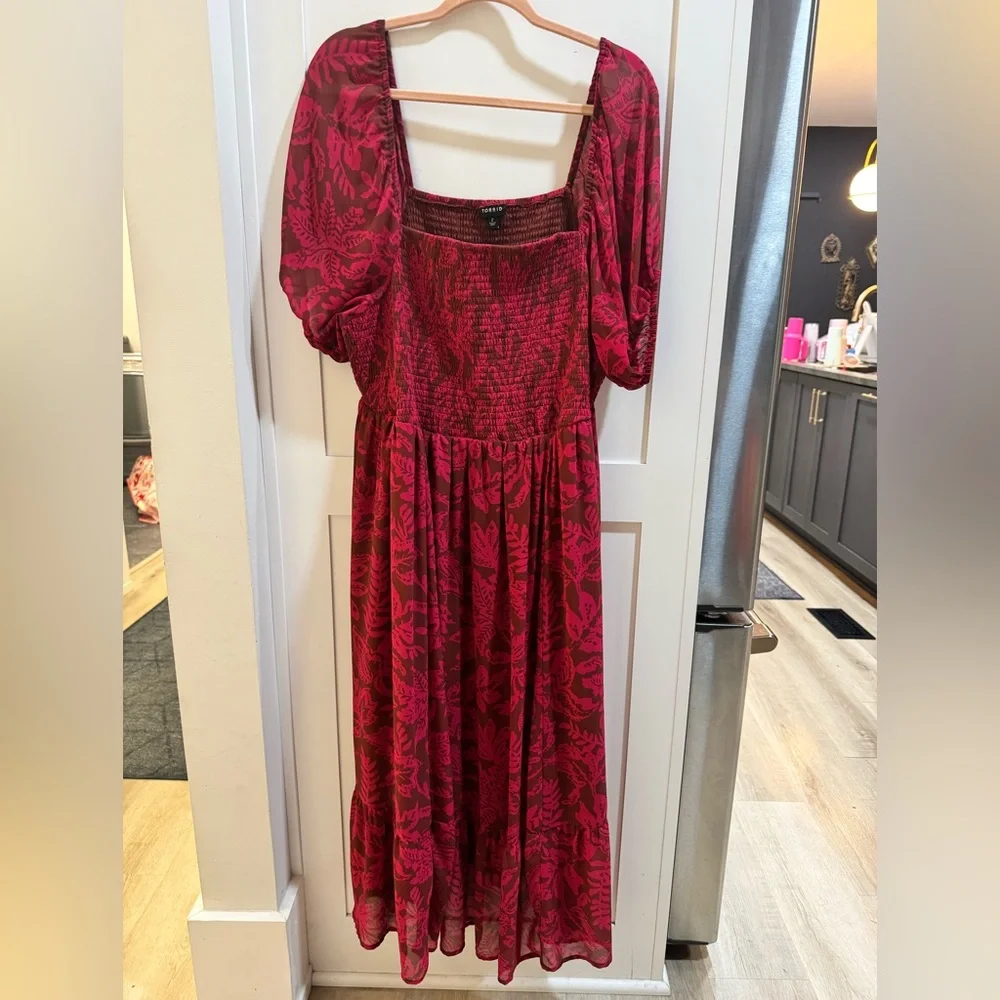 Torrid Red Floral Maxi Dress - Picture 1 of 4